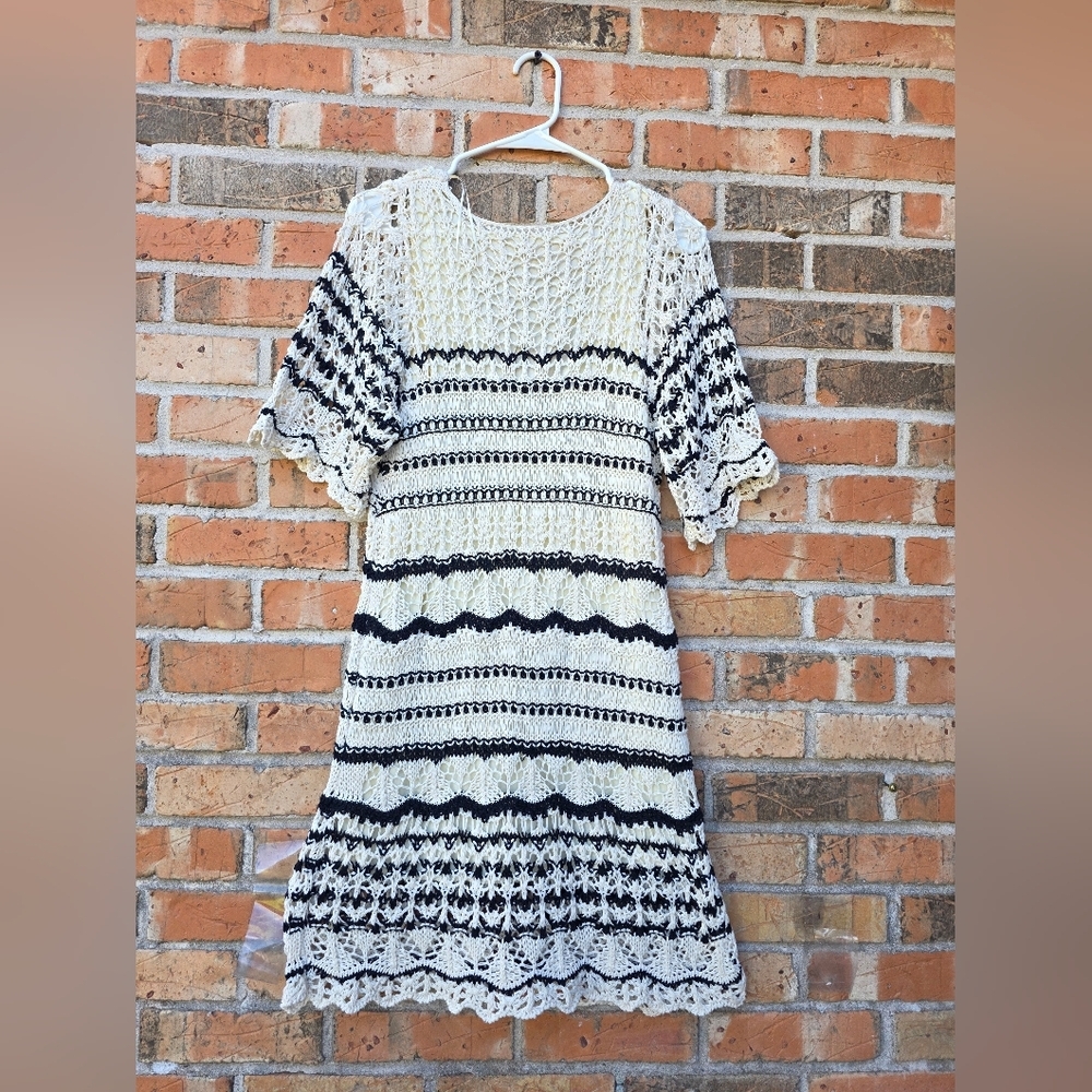Zara Crochet Knit Mini Dress - Picture 5 of 11